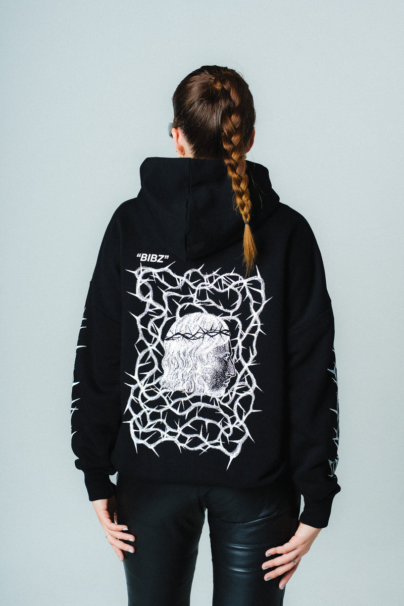 "VINE" BLACK ZIP HOODIE