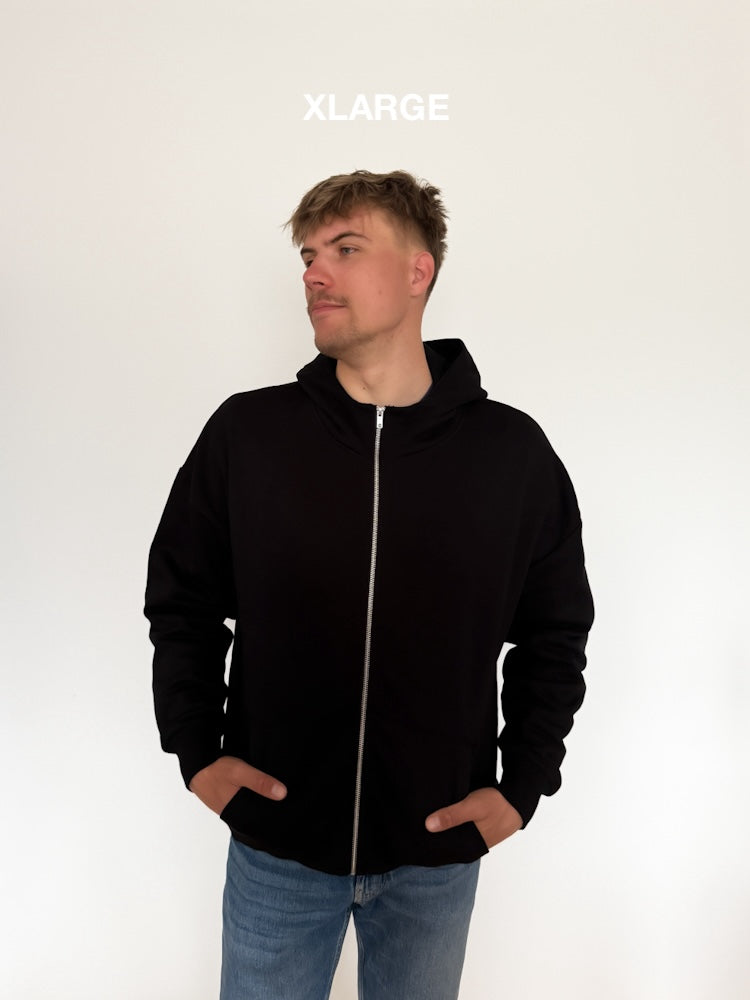 "VINE" BLACK ZIP HOODIE (PRE-ORDER 3 WEEKS)