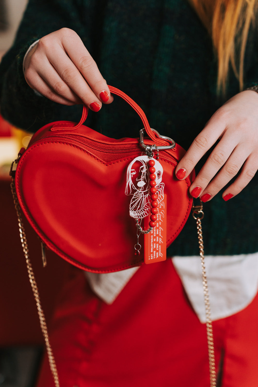 VDAY RED BAG CHARM
