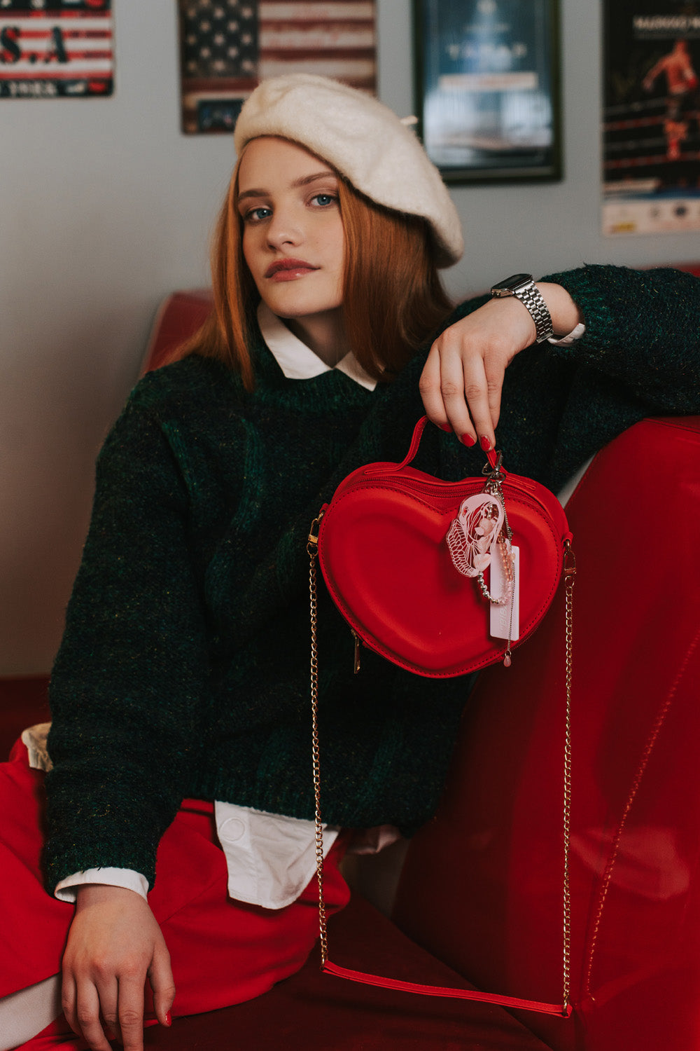 VDAY LIGHT PINK BAG CHARM