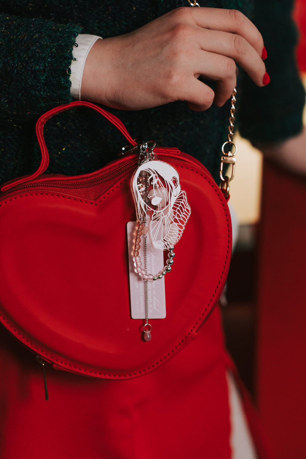VDAY LIGHT PINK BAG CHARM