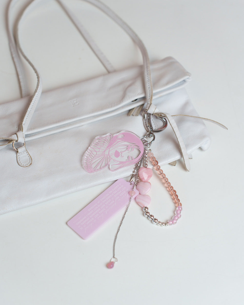VDAY LIGHT PINK BAG CHARM