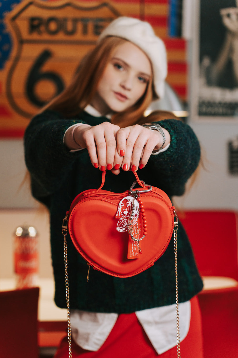 VDAY RED BAG CHARM