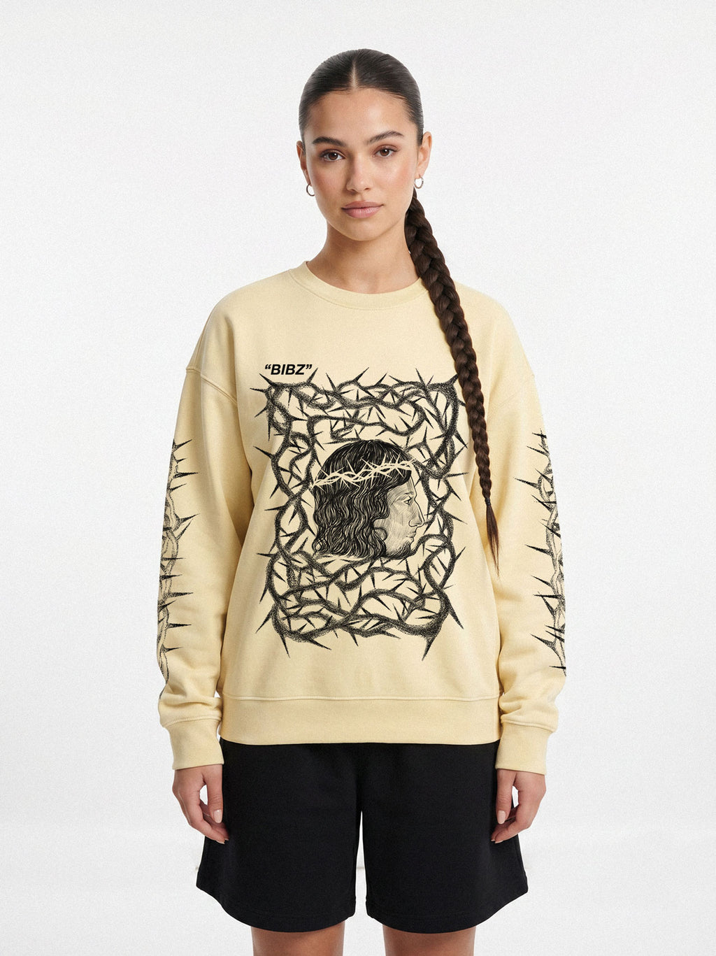 "VINE" BUTTER CREWNECK (PRE-ORDER 3 WEEKS)
