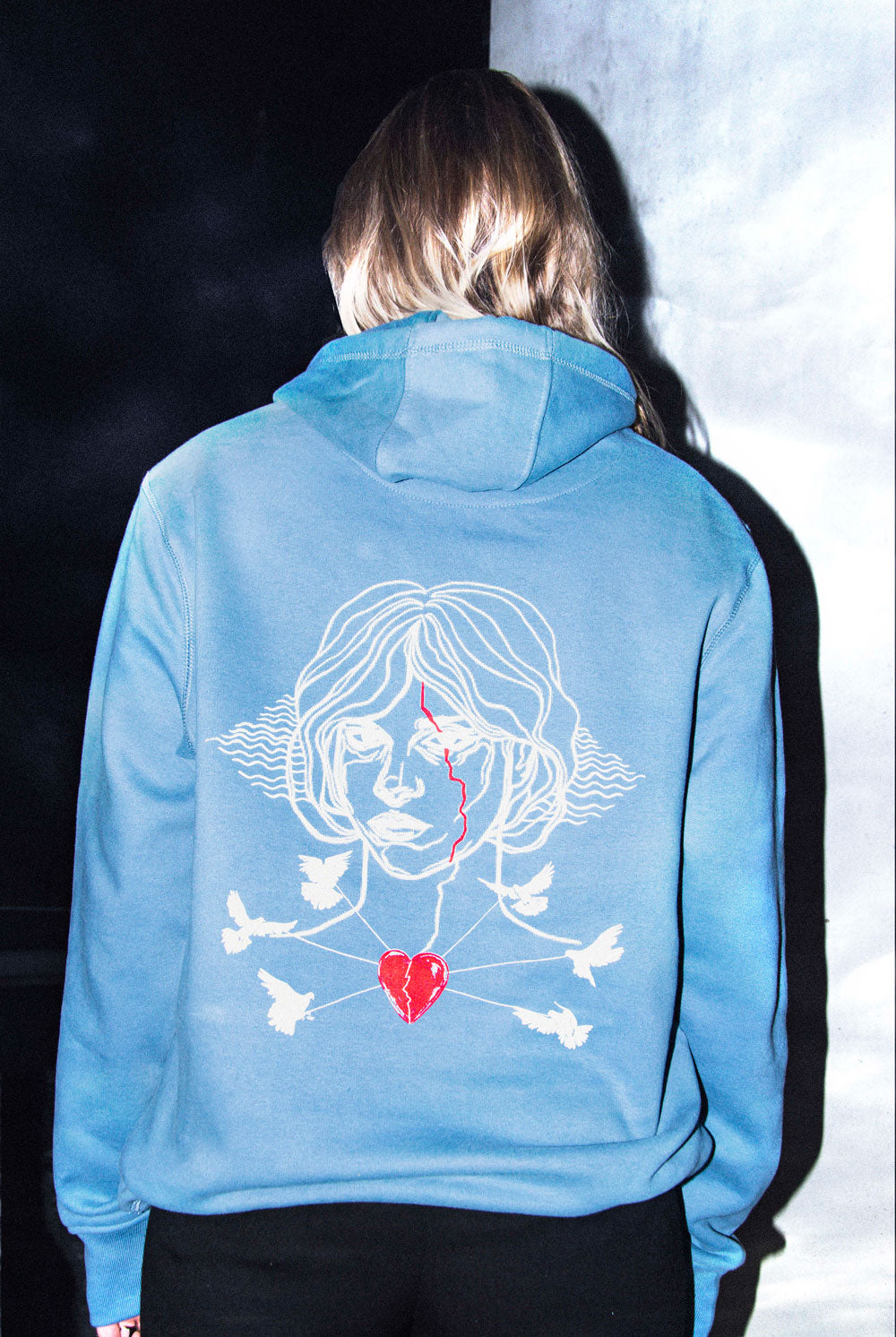 "SPIRIT" UNISEX HOODIE SKY BLUE
