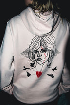 "SPIRIT" UNISEX HOODIE BABY PINK