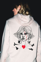"SPIRIT" UNISEX HOODIE BABY PINK