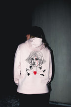 "SPIRIT" UNISEX HOODIE BABY PINK
