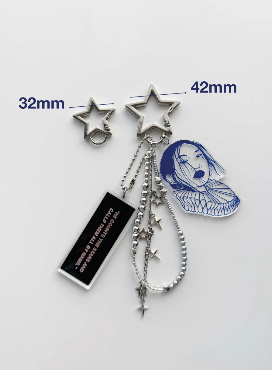 "STARS" BAG CHARM/ KEYCHAIN