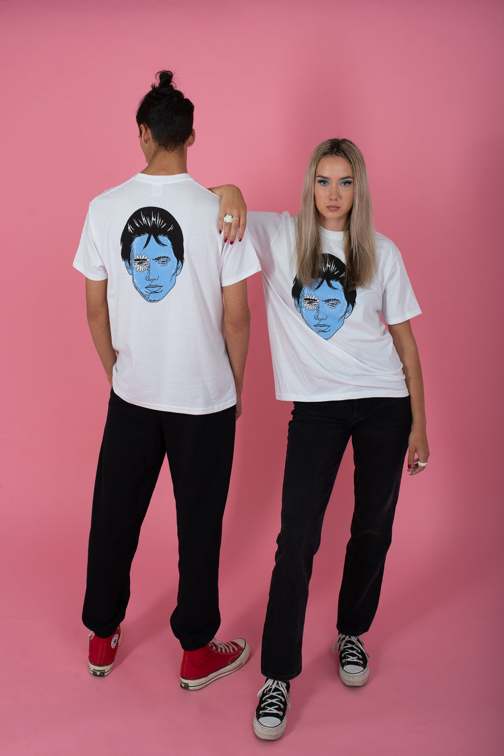 "FLOWERBOY" BLUE T-SHIRT